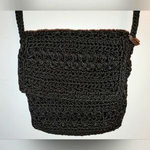 The Sak - Black Crochet Crossbody Handbag